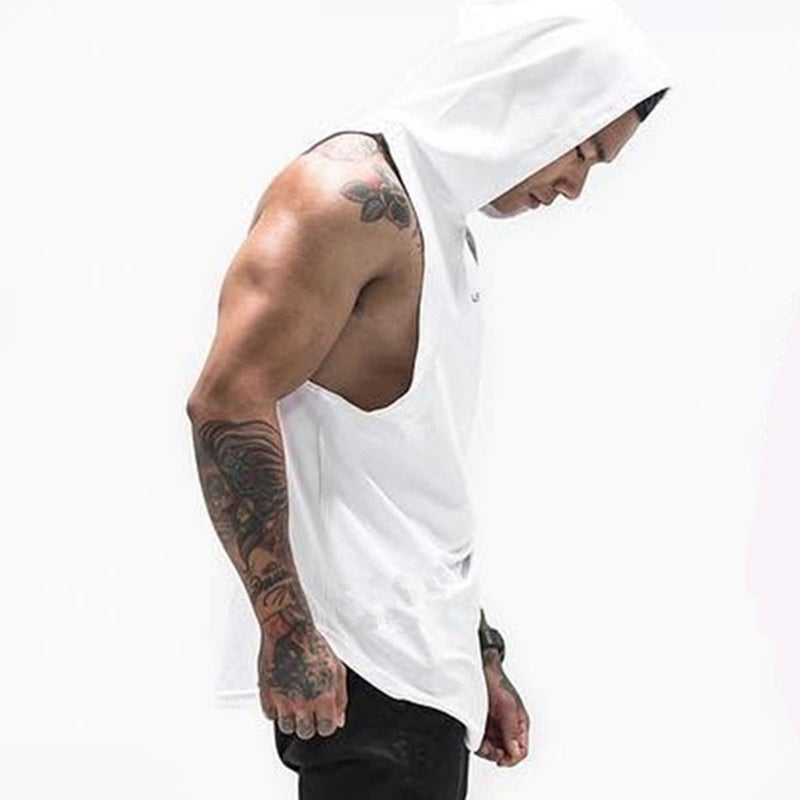 Muscle Killer 3 Pack Men's Workout Hooded Tank Tops Bodybuilding Muscle Cut Off T Shirt Sleeveless Gym Hoodies (Black+Gray+White, X-Large) - Image 5